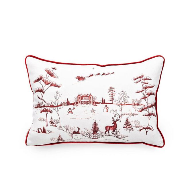 Juliska Country Estate Winter Frolic Ruby Pillow