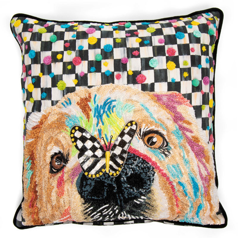 MacKenzieChilds Puppy Dot Pillow Borsheims