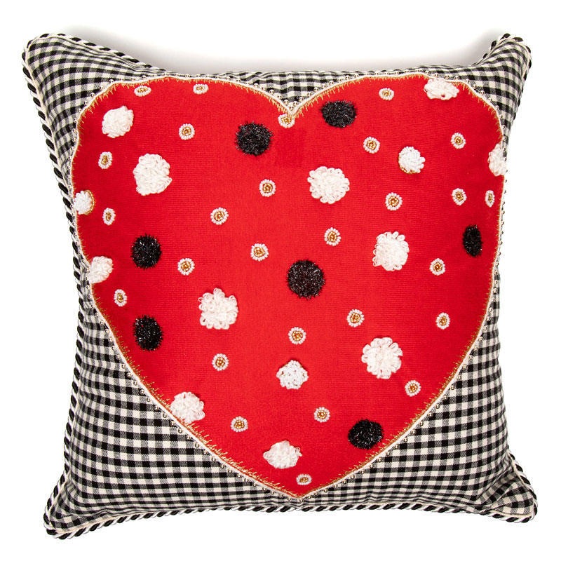 MacKenzie-Childs Big Hearted Pillow | 75759-037 | Borsheims