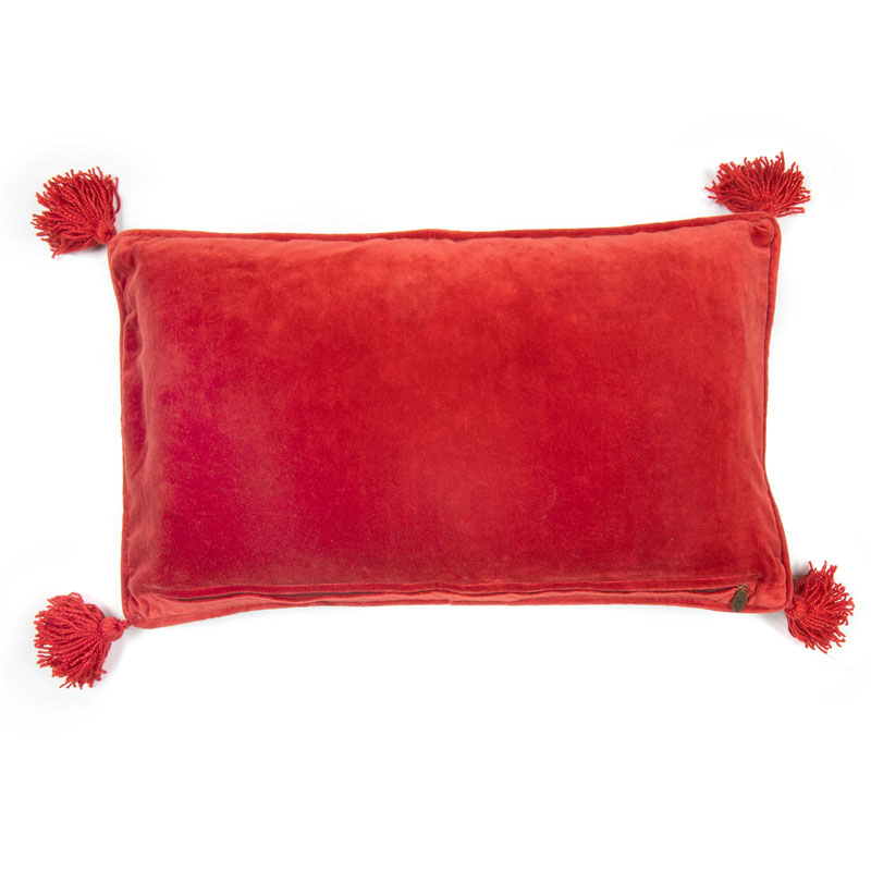 MacKenzie-Childs Gingham Poinsettia Lumbar Pillow