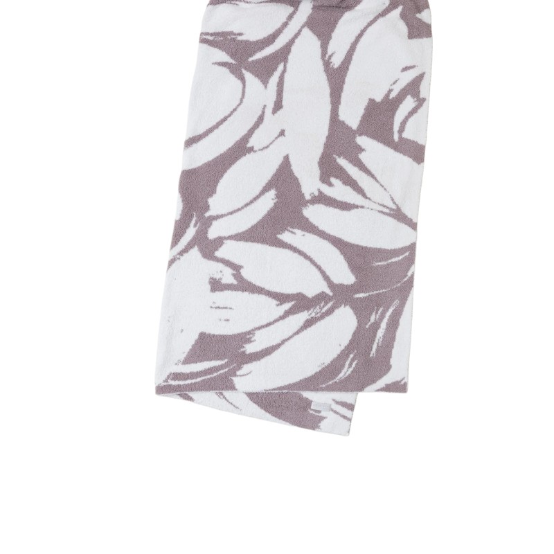 Barefoot Dreams Cozychic Petals Throw, Deep Taupe and Pearl Color