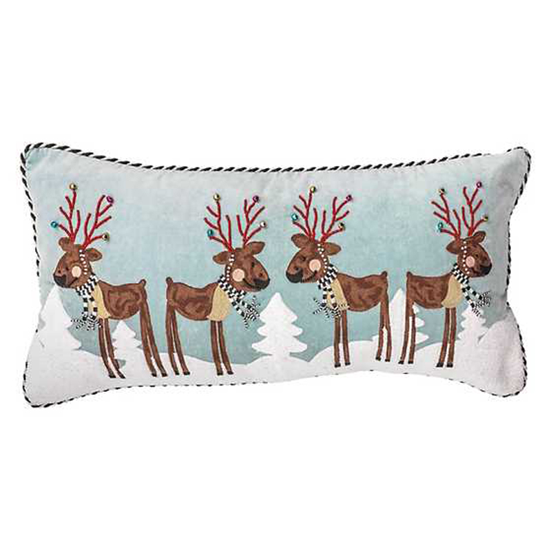 MacKenzie-Childs Reindeer Lumbar Pillow