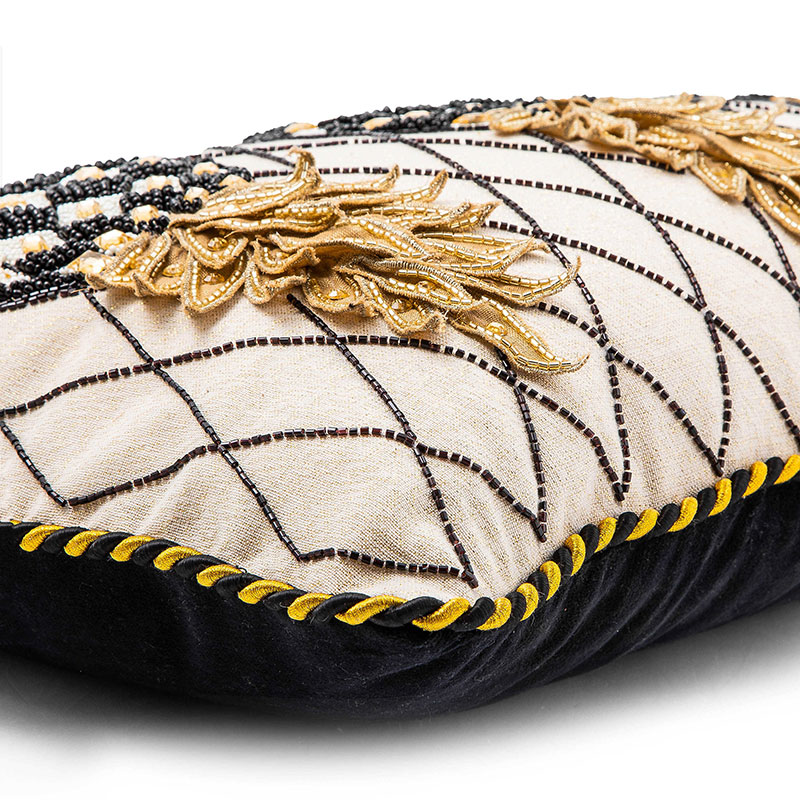 MacKenzie-Childs Pineapple Ivory Lumbar Pillow