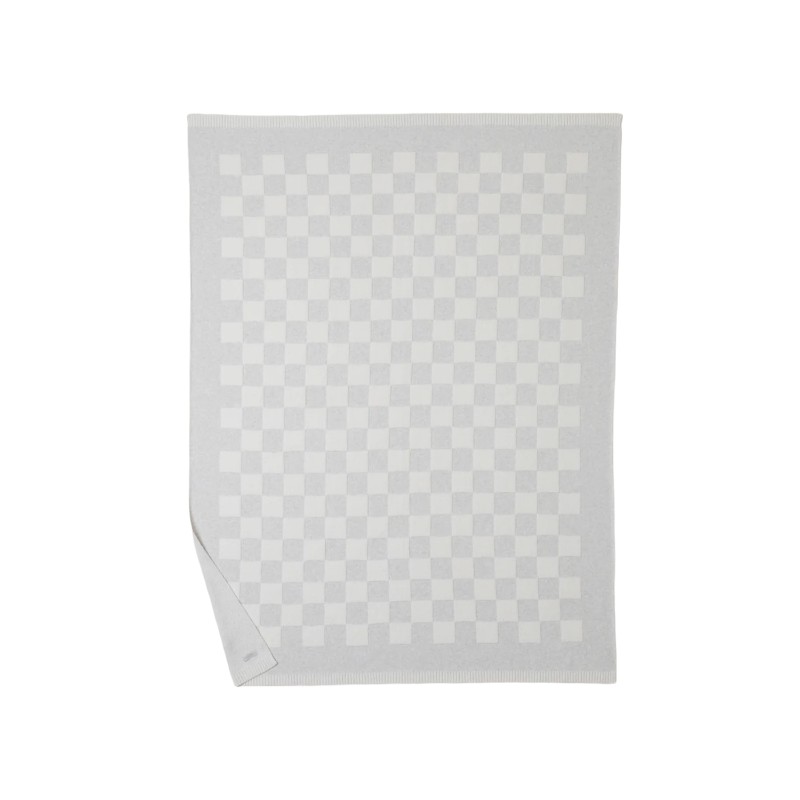 Barefoot Dreams Cozychic Throw, Checkered Grey and Cream