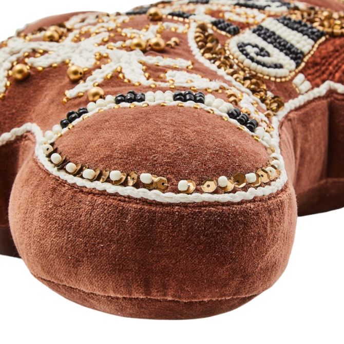 MacKenzie-Childs Gingerbread Boy Shaped Throw Pillow