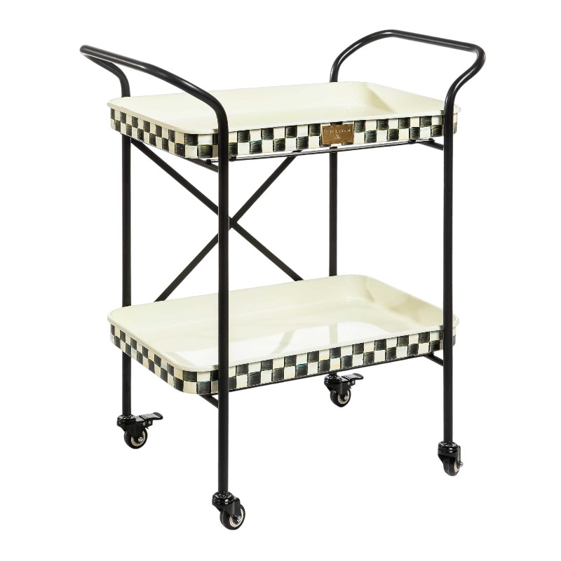 MacKenzie-Childs Courtly Check 2-Tier Kitchen Cart | 246-8501