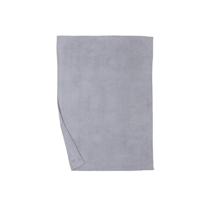 Barefoot Dreams Cozychic Ribbed Throw, Dove Grey