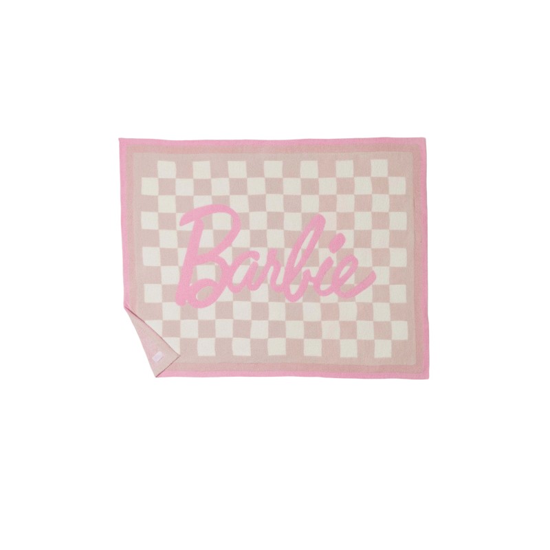 Barefoot Dreams Cozychic Checkered Throw, Barbie