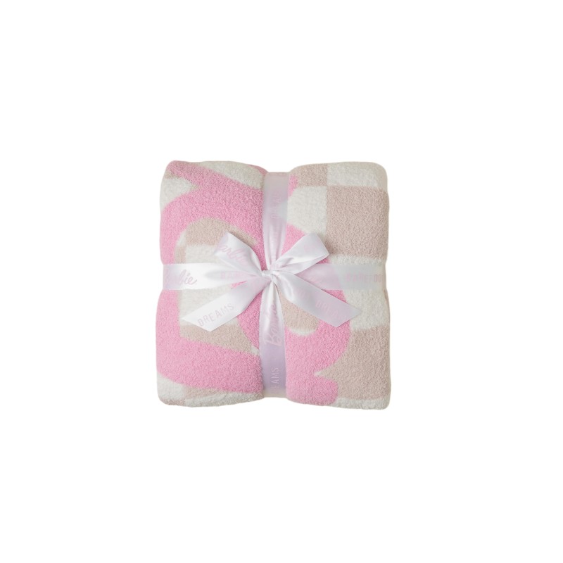 Barefoot Dreams Cozychic Checkered Throw, Barbie