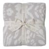 Barefoot Dreams CozyChic Fauna Leopard Throw Blanket, Stone and Cream