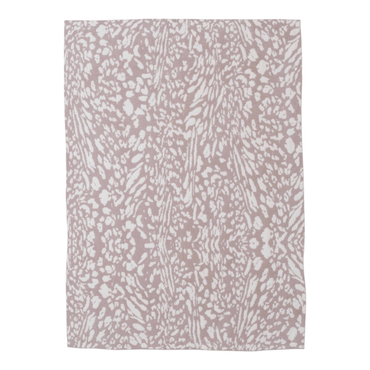 Barefoot Dreams CozyChic Fauna Leopard Throw Blanket, Dusty Mauve and Cream
