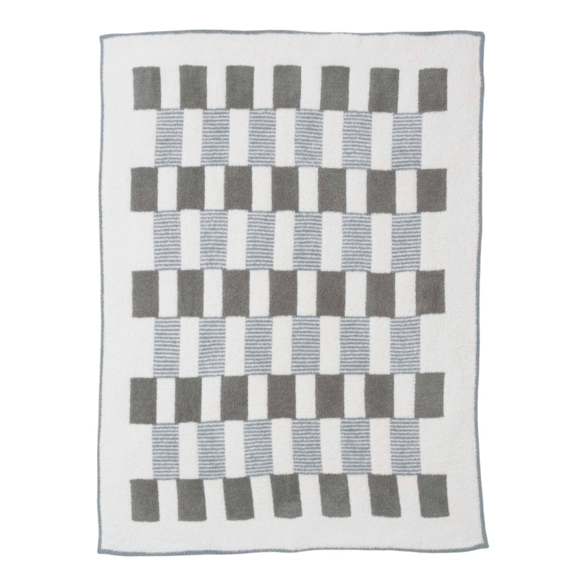 Barefoot Dreams CozyChic Tile Check Throw, Eucalyptus Multicolor