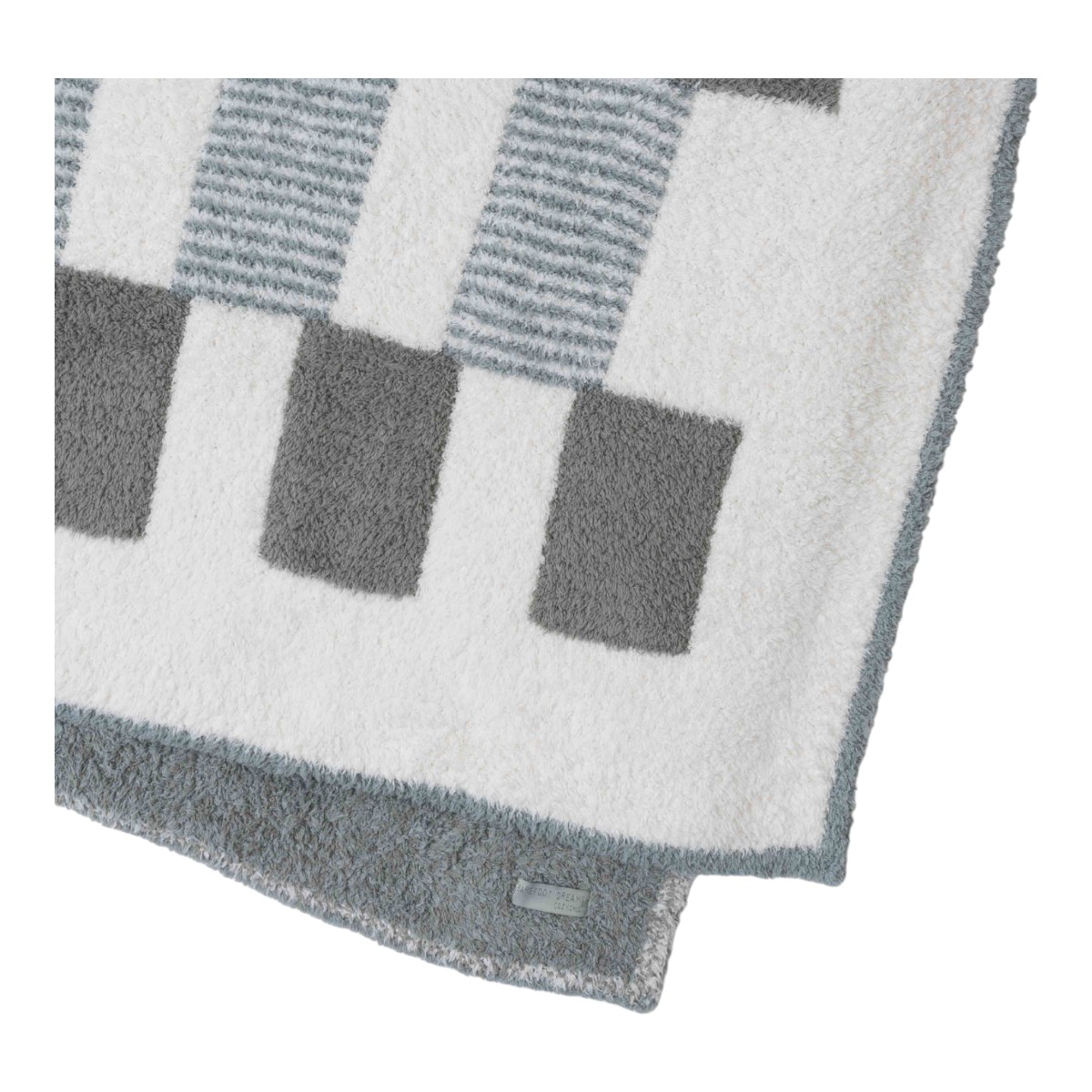 Barefoot Dreams CozyChic Tile Check Throw, Eucalyptus Multicolor