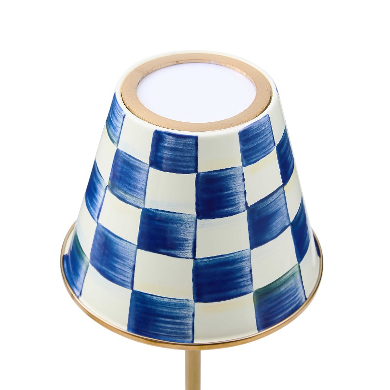MacKenzie-Childs Royal Check LED Rechargeable Café Table Lamp