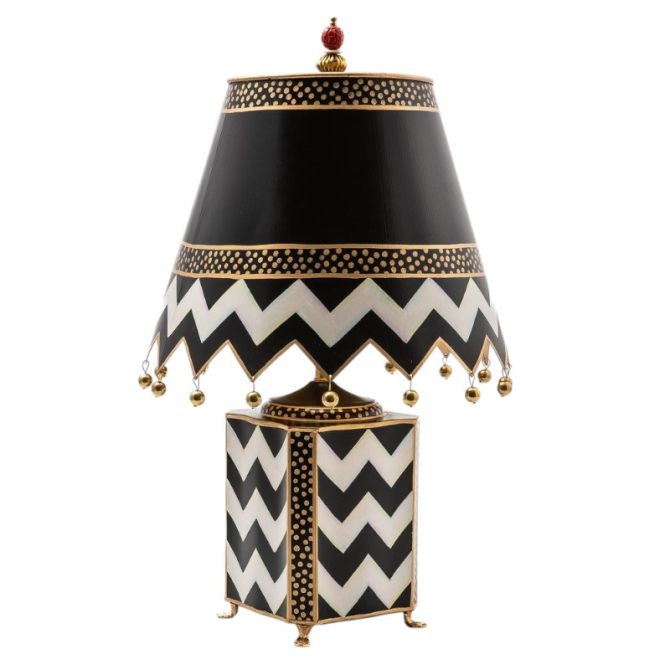 MacKenzie-Childs Courtly Zig Zag Table Lamp