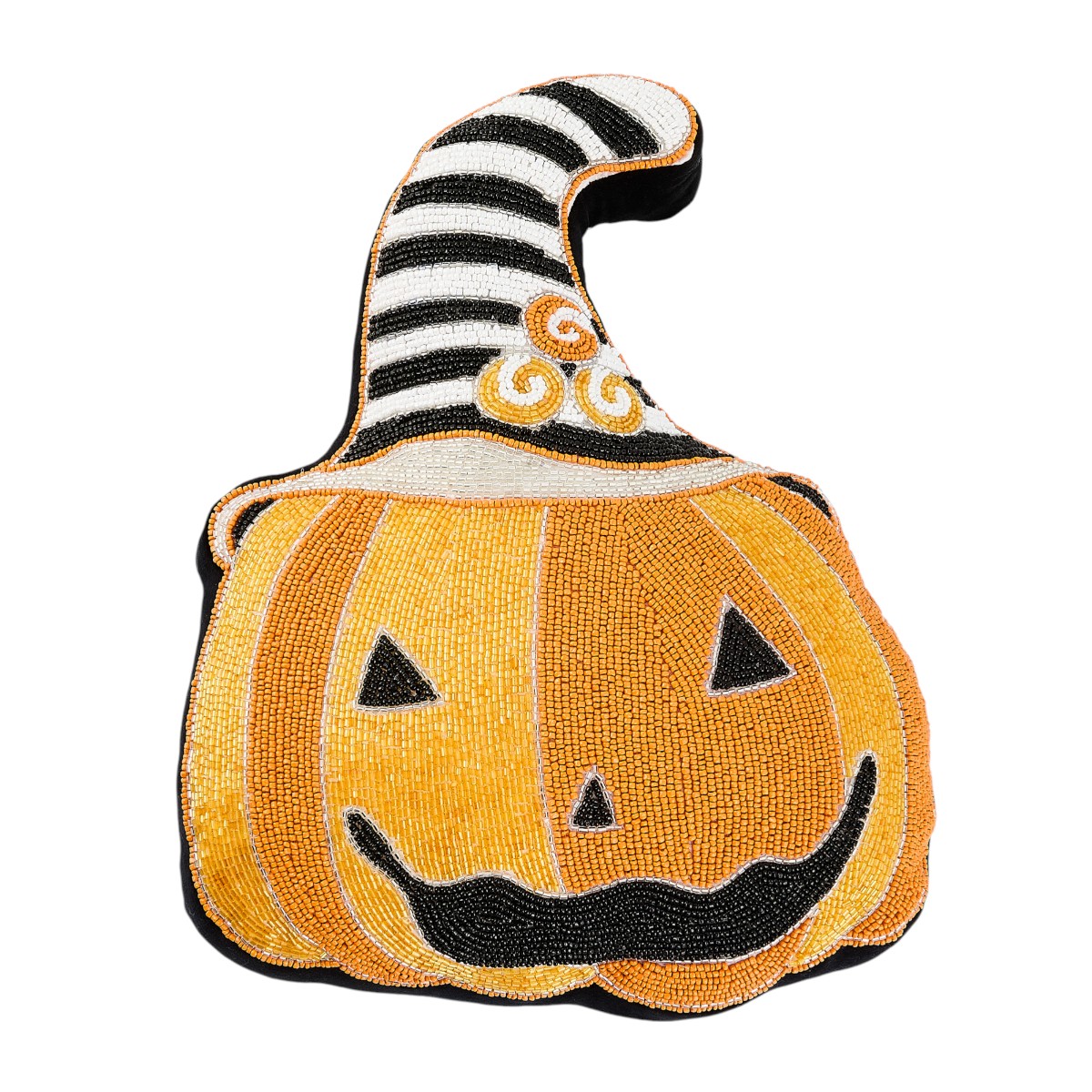 MacKenzie-Childs Happy Jack Pumpkin Shaped Throw Pillow