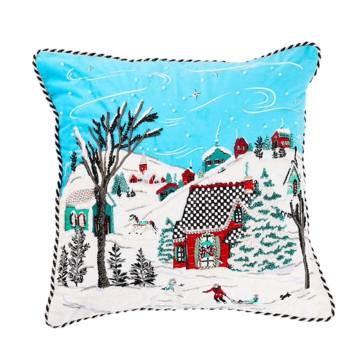 MacKenzie-Childs Alpine Scene Throw Pillow