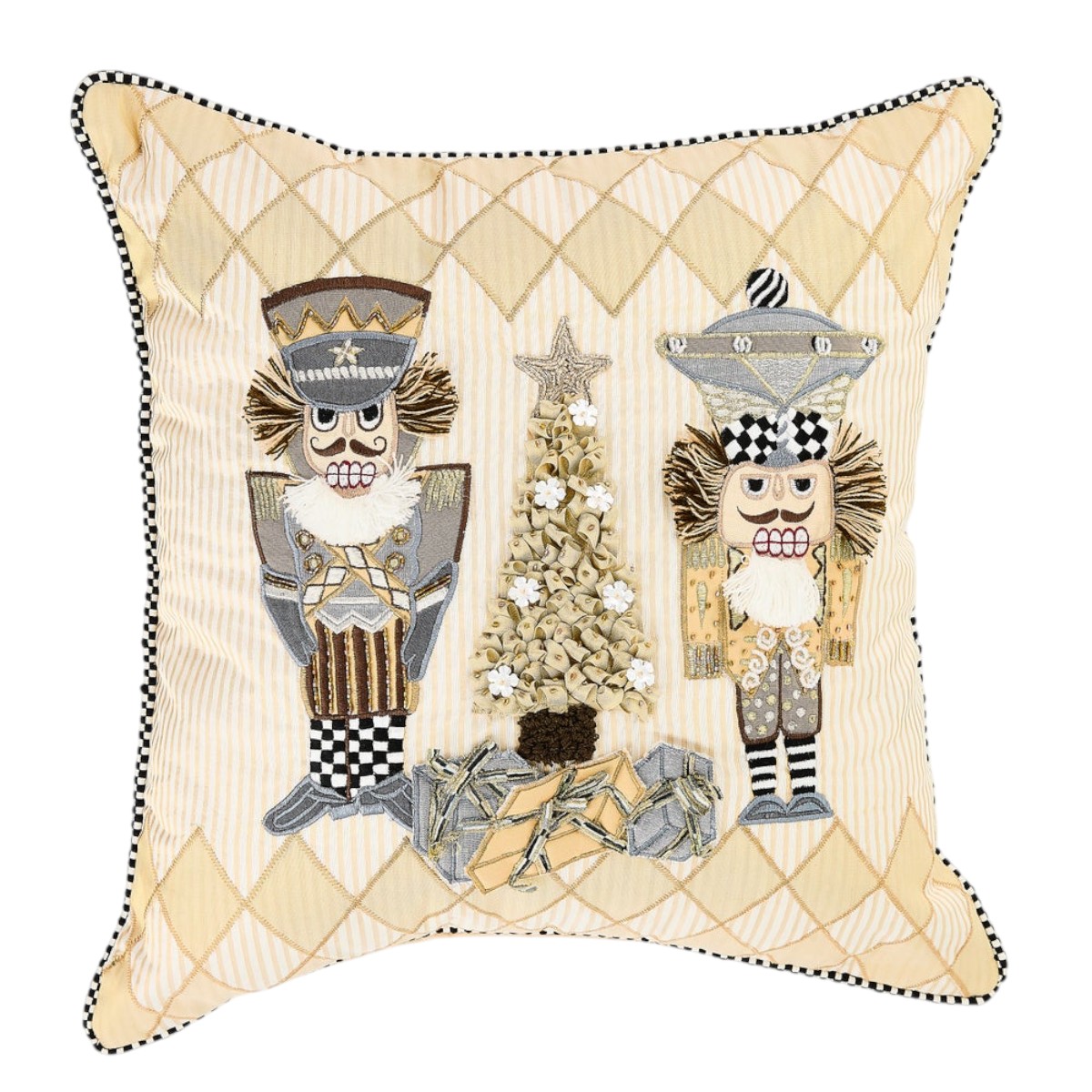 MacKenzie-Childs Glam Up Nutcracker Throw Pillow