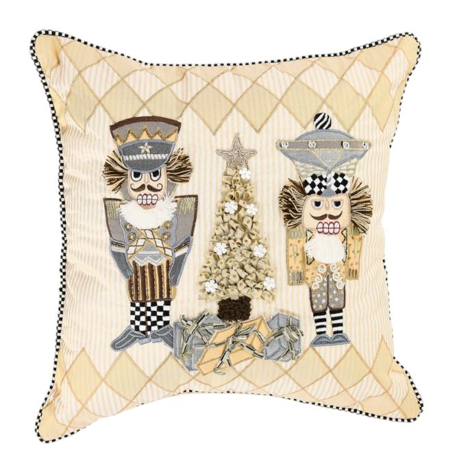 MacKenzie-Childs Glam Up Nutcracker Throw Pillow