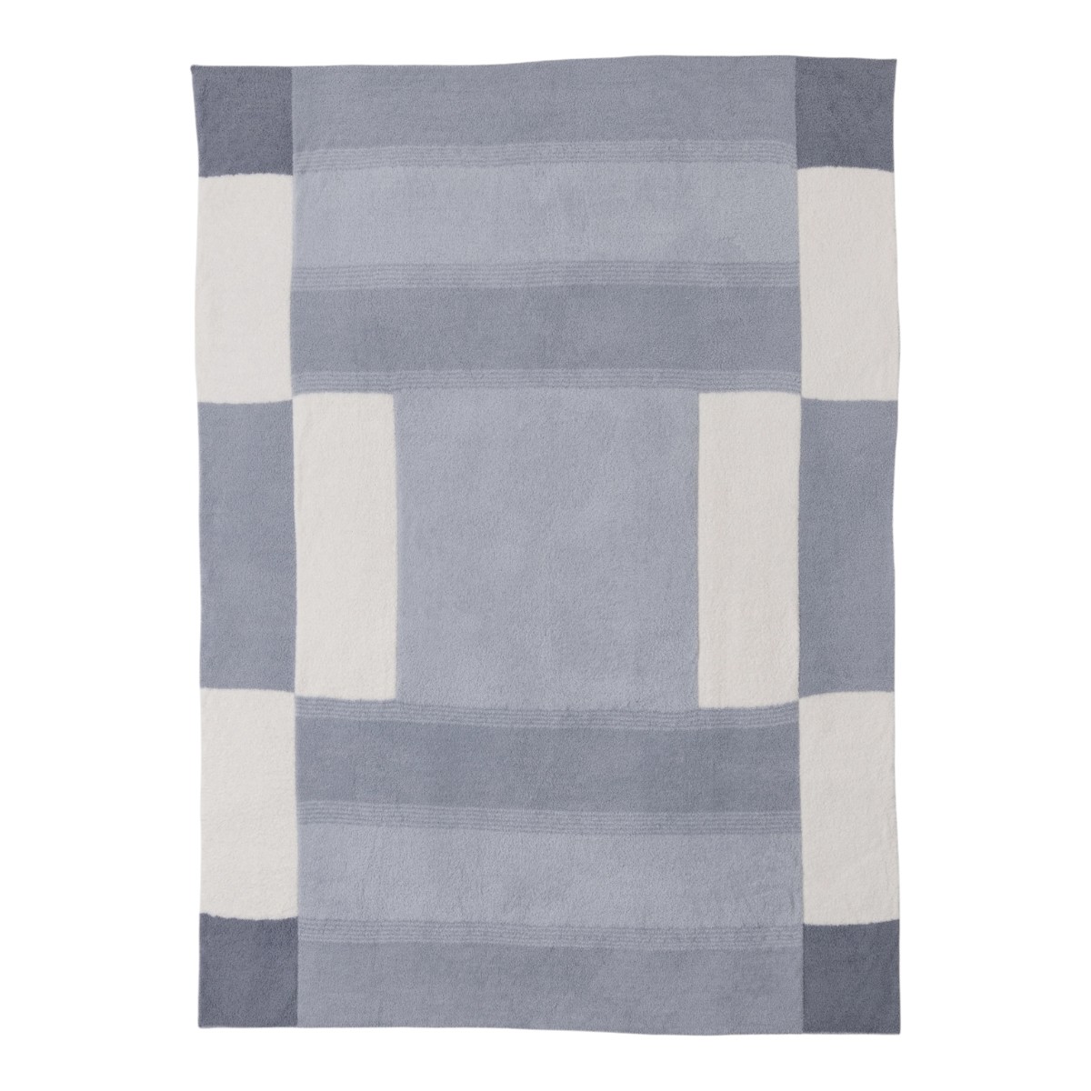 Barefoot Dreams CozyChic Costa Block Throw Blanket, Moonwater Multicolored
