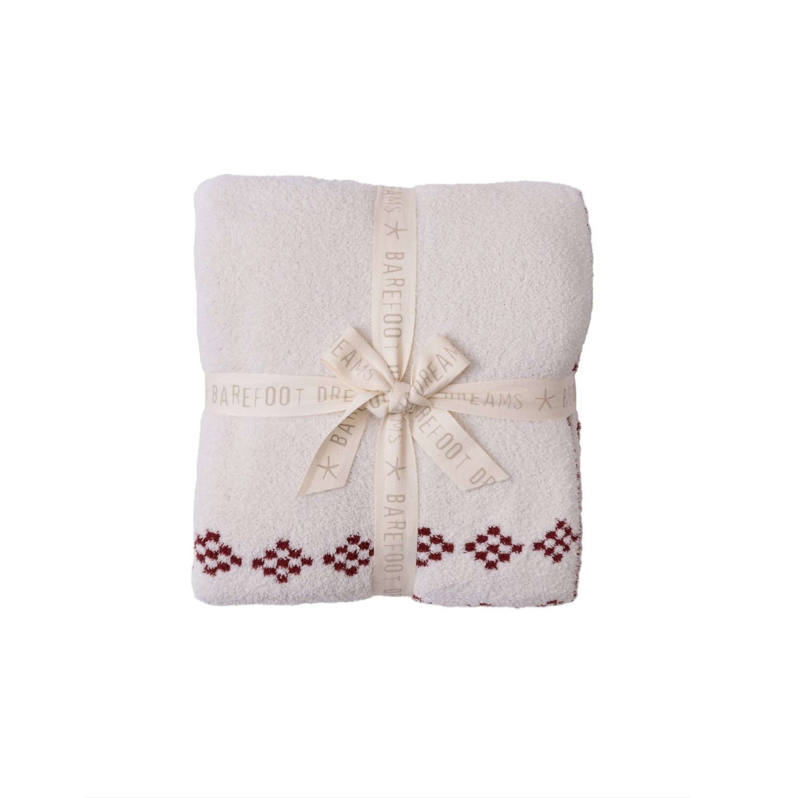 Barefoot Dreams CozyChic Disney Mickey Fair Isle Throw Blanket, Crimson