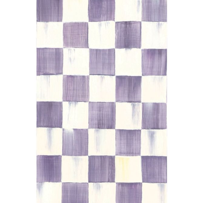 MacKenzie-Childs Violet Check Washable Rug, 2' x 3'