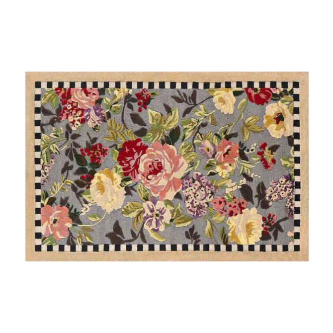 MacKenzie-Childs Tudor Rose Washable Rug, 2' x 3'