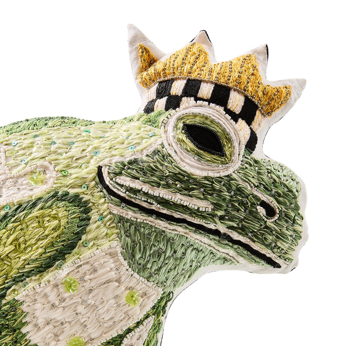 MacKenzie-Childs Frog Shaped Throw Pillow