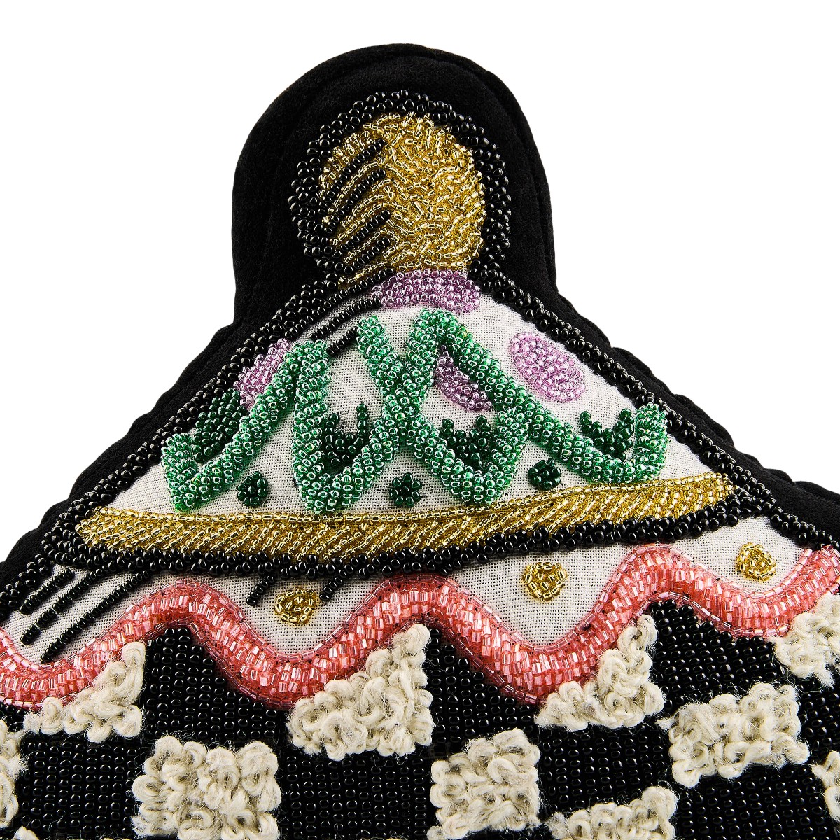 MacKenzie-Childs Teapot Shaped Embellished Throw Pillow