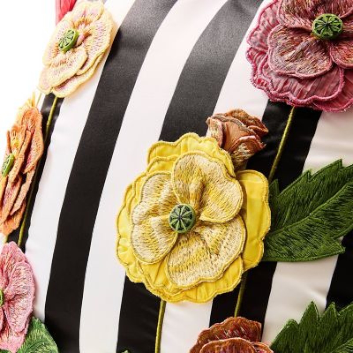 MacKenzie-Childs Spring Bouquet Throw Pillow