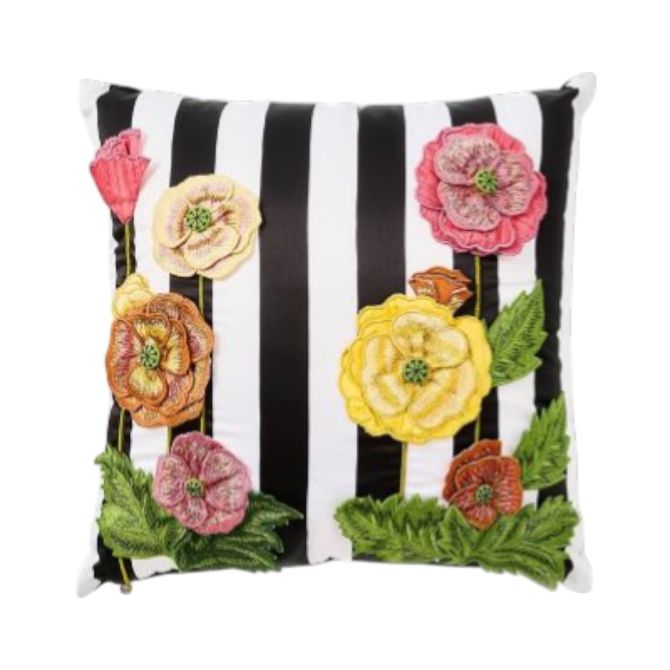 MacKenzie-Childs Spring Bouquet Throw Pillow