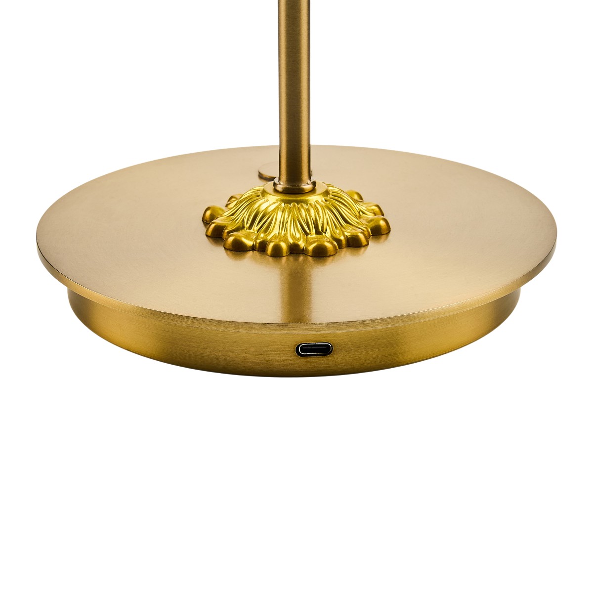 MacKenzie-Childs LED Rechargeable Dome Table Lamp, Rosy Check