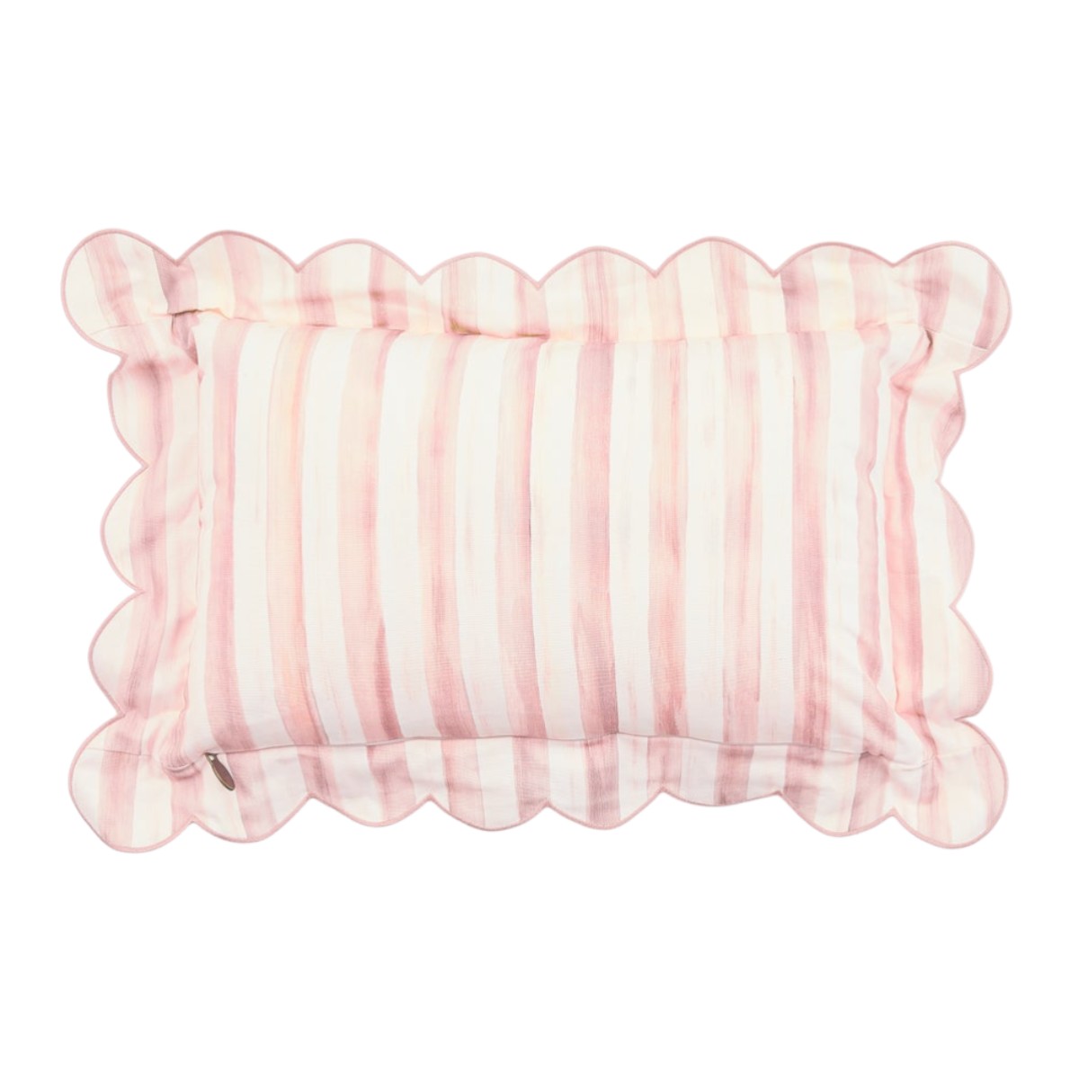 MacKenzie-Childs Reversible Scalloped Lumbar Throw Pillow, Rosy Check
