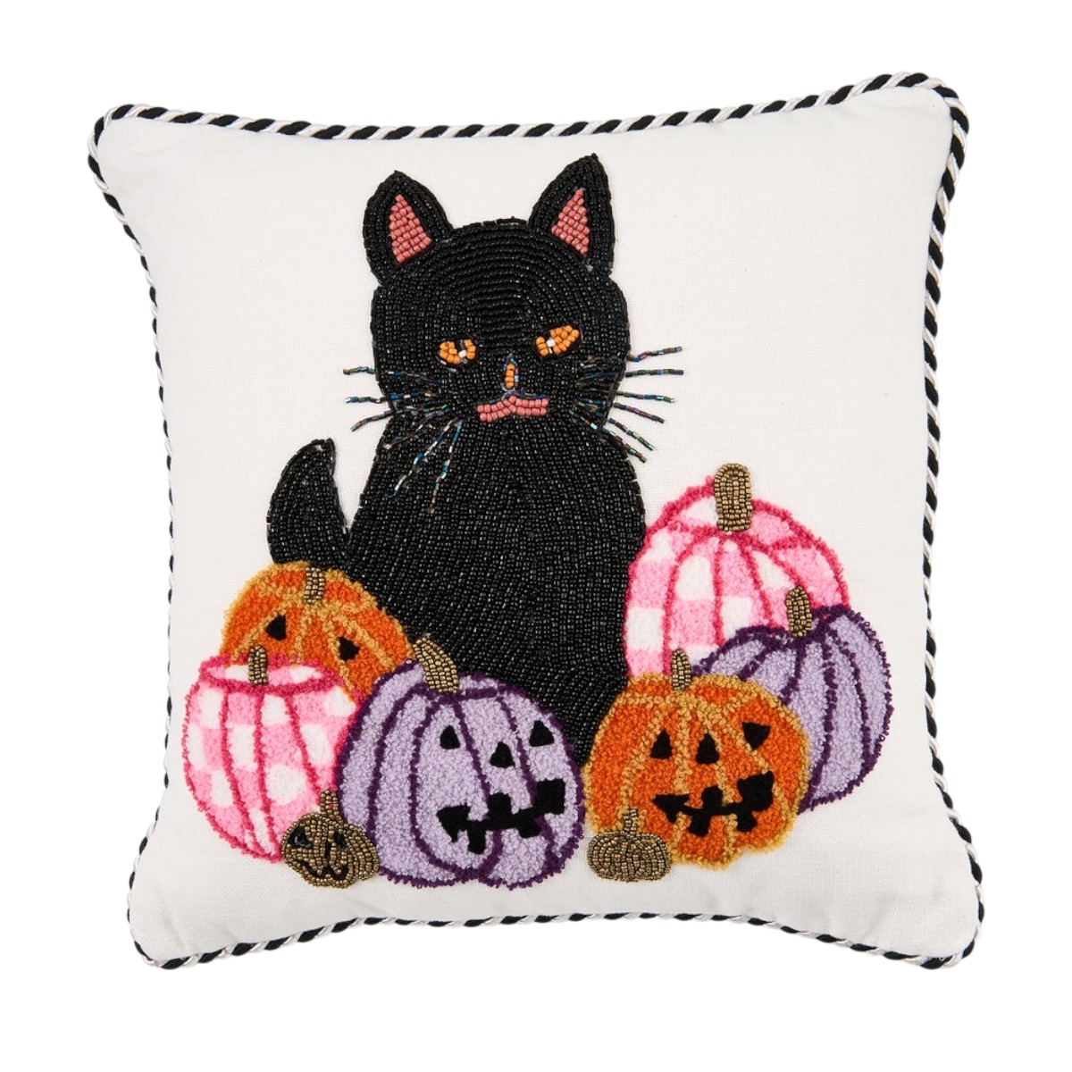 MacKenzie-Childs Hocus Pocus Cat Throw Pillow