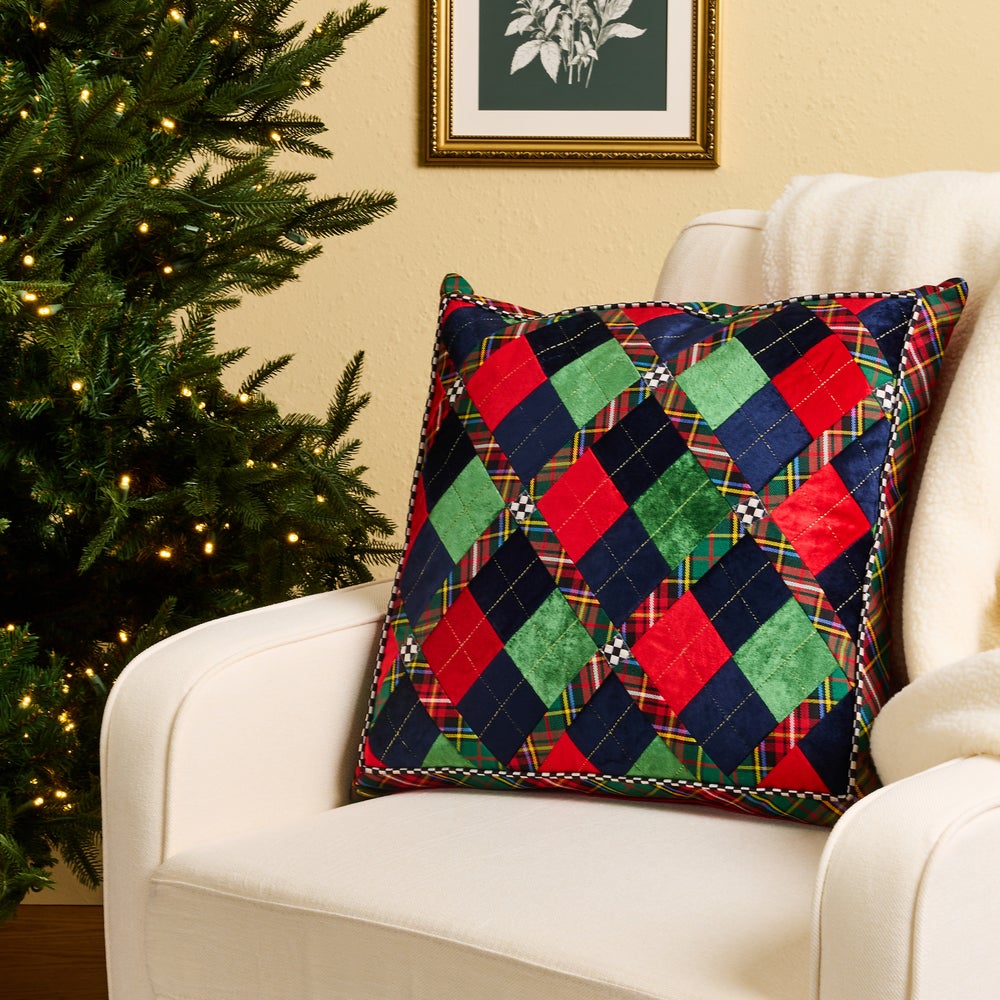 MacKenzie-Childs Timeless Tartan Throw Pillow