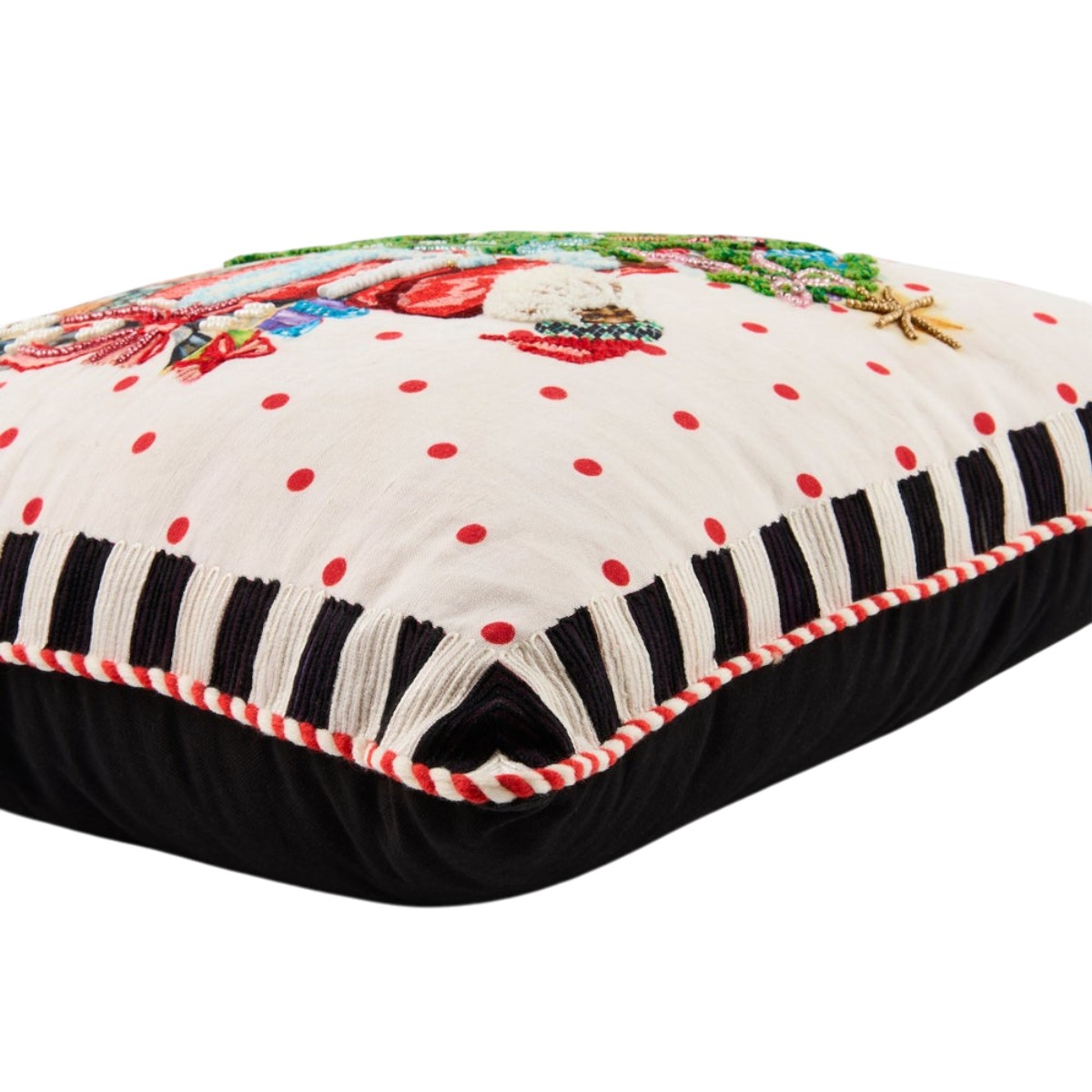 MacKenzie-Childs Tree Trimming Santa Throw Pillow