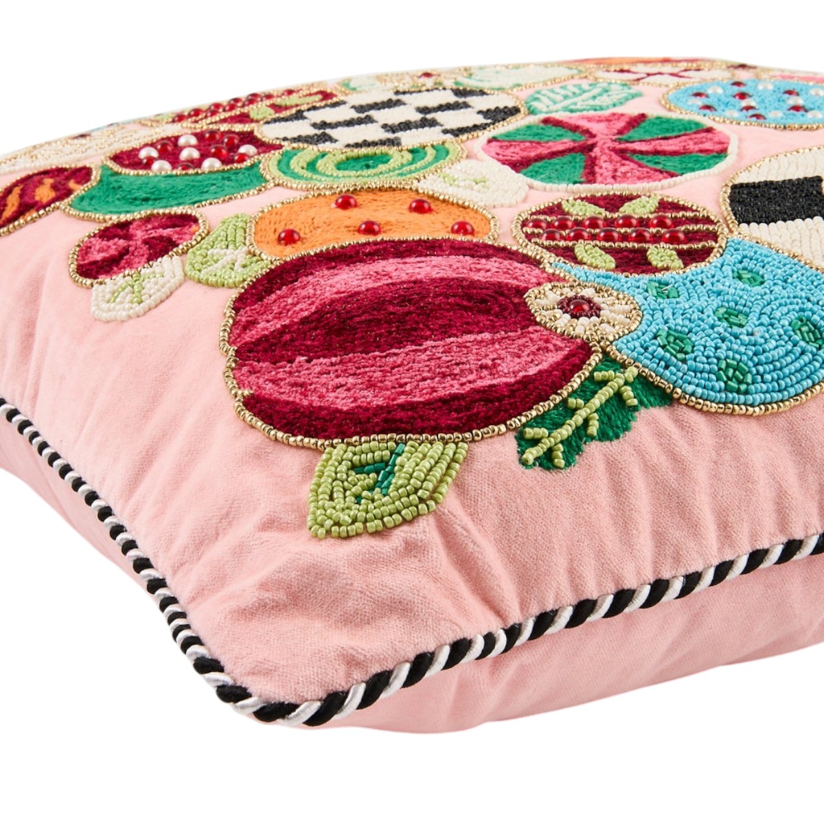 MacKenzie-Childs Confetti Jolly Ornament Throw Pillow