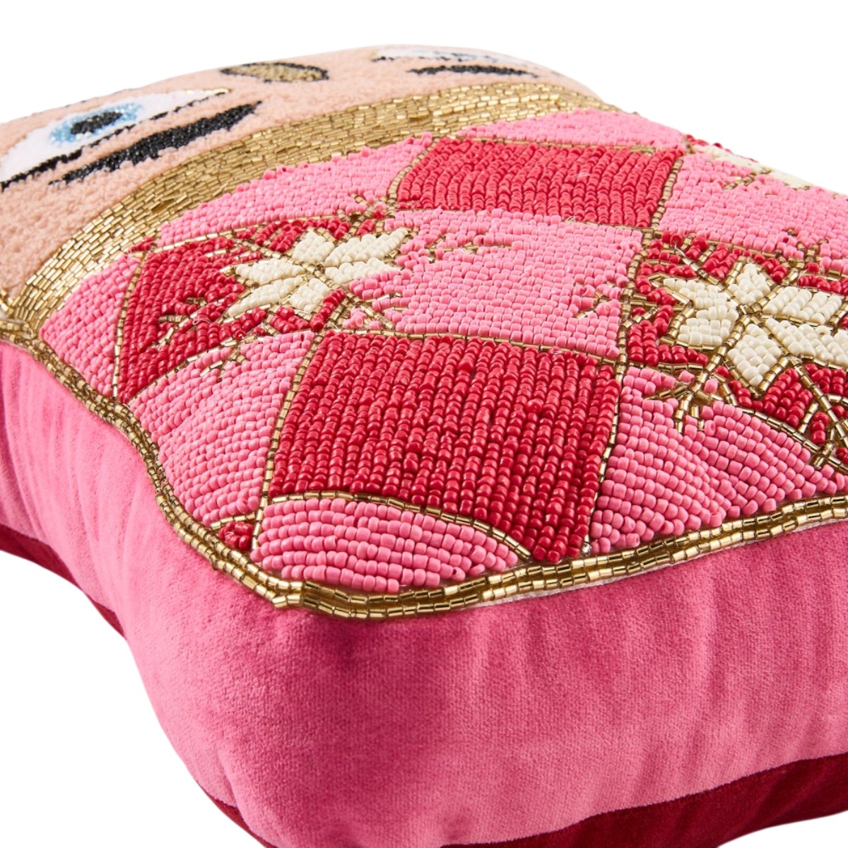 MacKenzie-Childs Nutcracker Shaped Throw Pillow