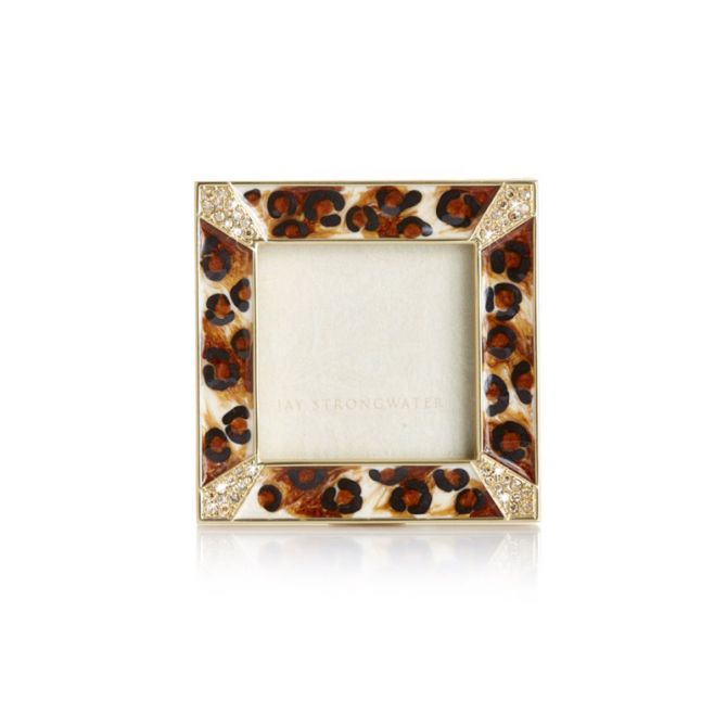 Jay Strongwater Leland Leopard Spotted PavÃÆÃâÃâÃÂ© Corner Square Frame, 