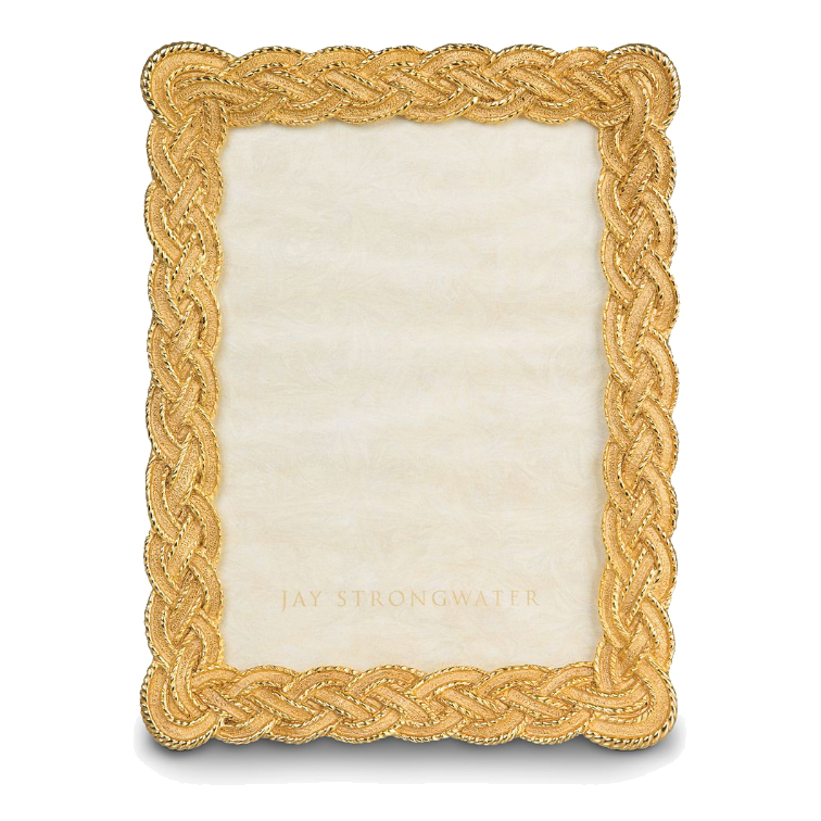 Jay Strongwater Gold Braided Frame, 5x7 Borsheims