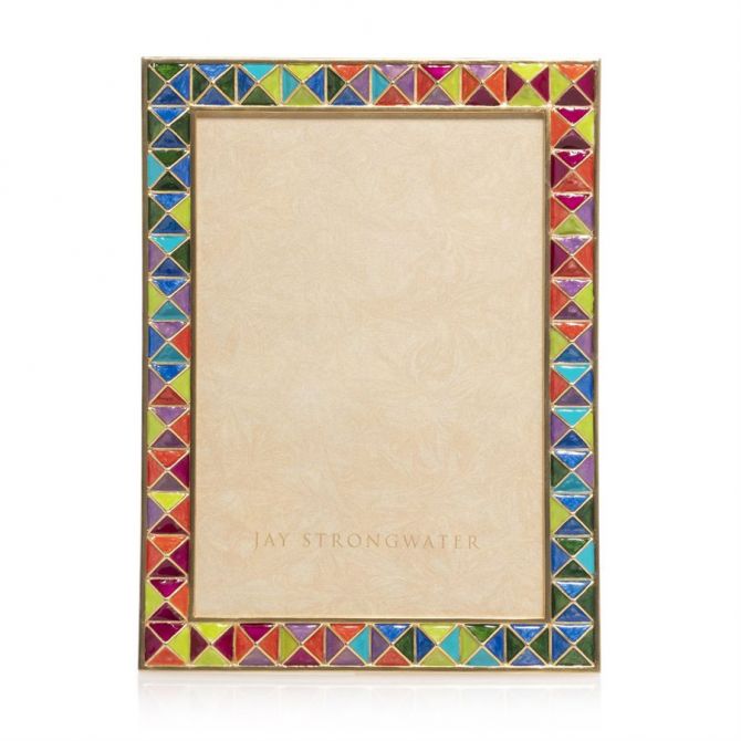 Jay Strongwater Color Ombre Mosaic Pyramid Frame, 5x7