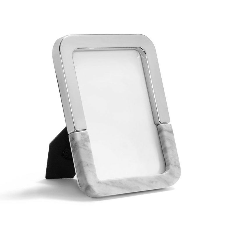 Anna New York Dual Frame in Marble & Silver, 5x7