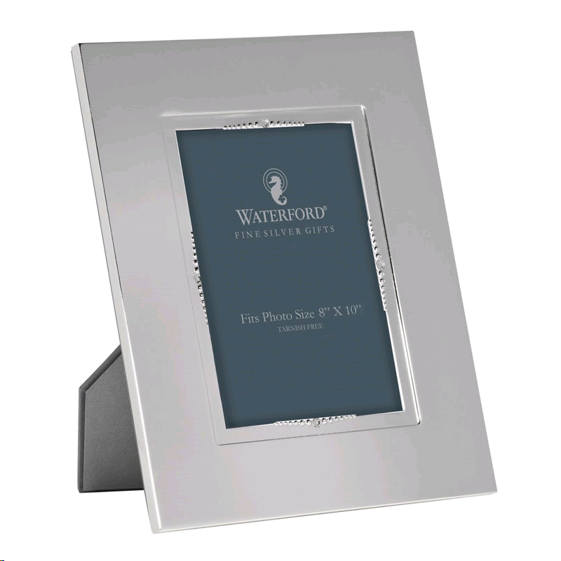 Waterford Lismore Photo Frame in Silver Bead, 8x10 Borsheims