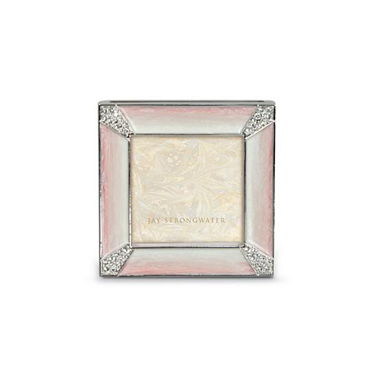 Jay Strongwater Leland PavÃÆÃâÃâÃÂ© Corner Pale Pink Square Frame, 2"