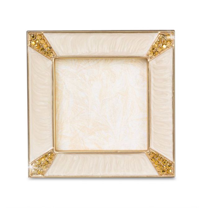 Jay Strongwater Leland Pave' Corner Gold Square Frame, 2"