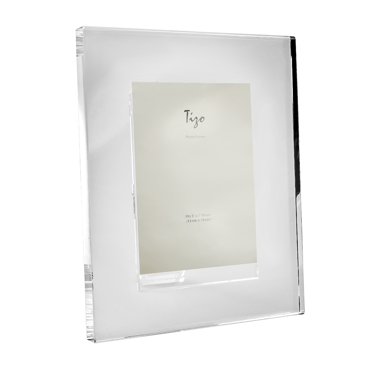 Tizo Crystal Glass Frame Plain, 5x7 Borsheims