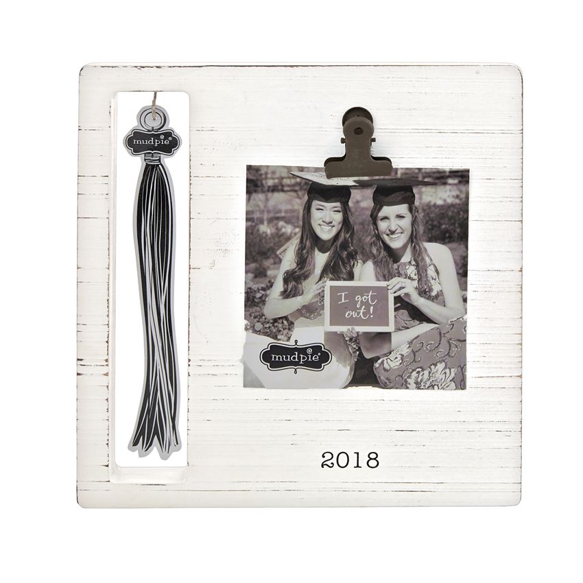 Mud Pie Graduation Tassel Block Frame White Borsheims Drop A Hint