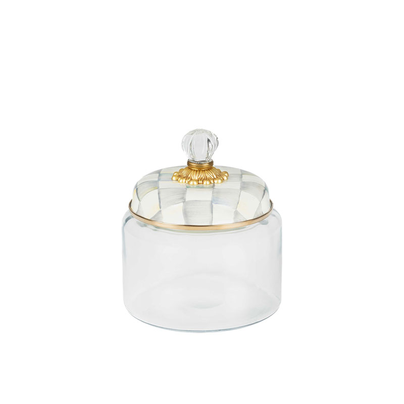 MacKenzie-Childs Sterling Check Kitchen Canister, Small