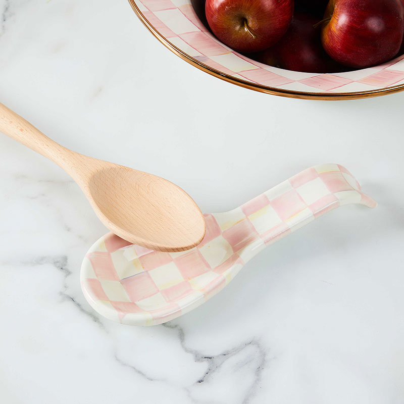 MacKenzie-Childs Rosy Check Spoon Rest