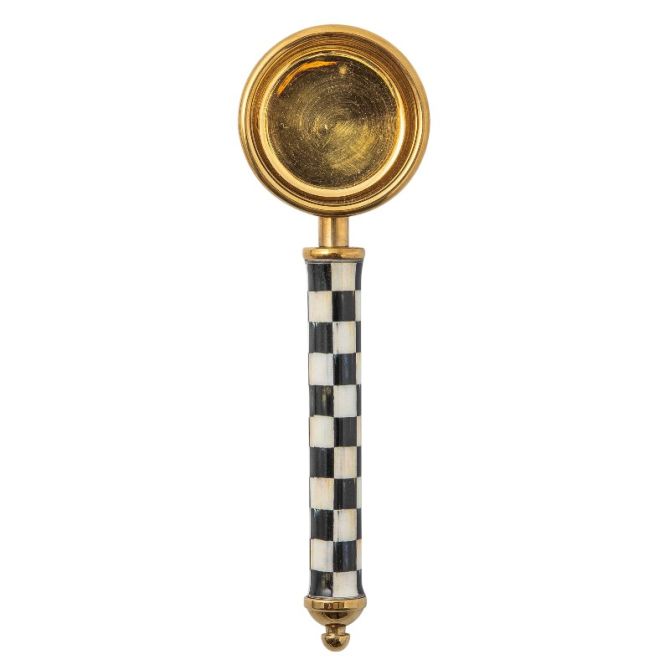 MacKenzie-Childs Courtly Check Supper Club Gold Coffee Scoop
